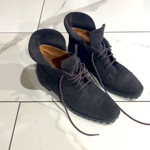 Bettye Muller Shoes, suede booties, 6 1/2 Sz
